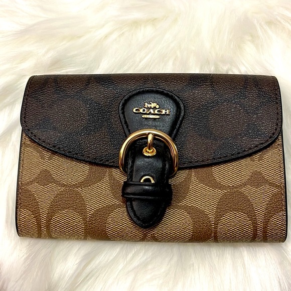 Coach Wallet In Blocked Signature Canvas - Picture 11 of 11